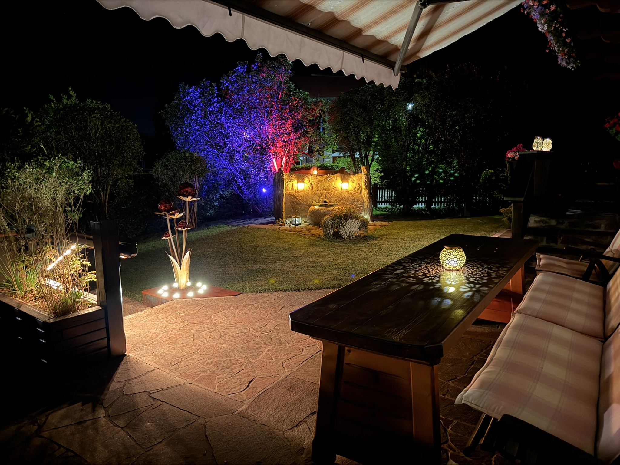 Abendstimmung im Garten des Gästehaus Breitenlohner