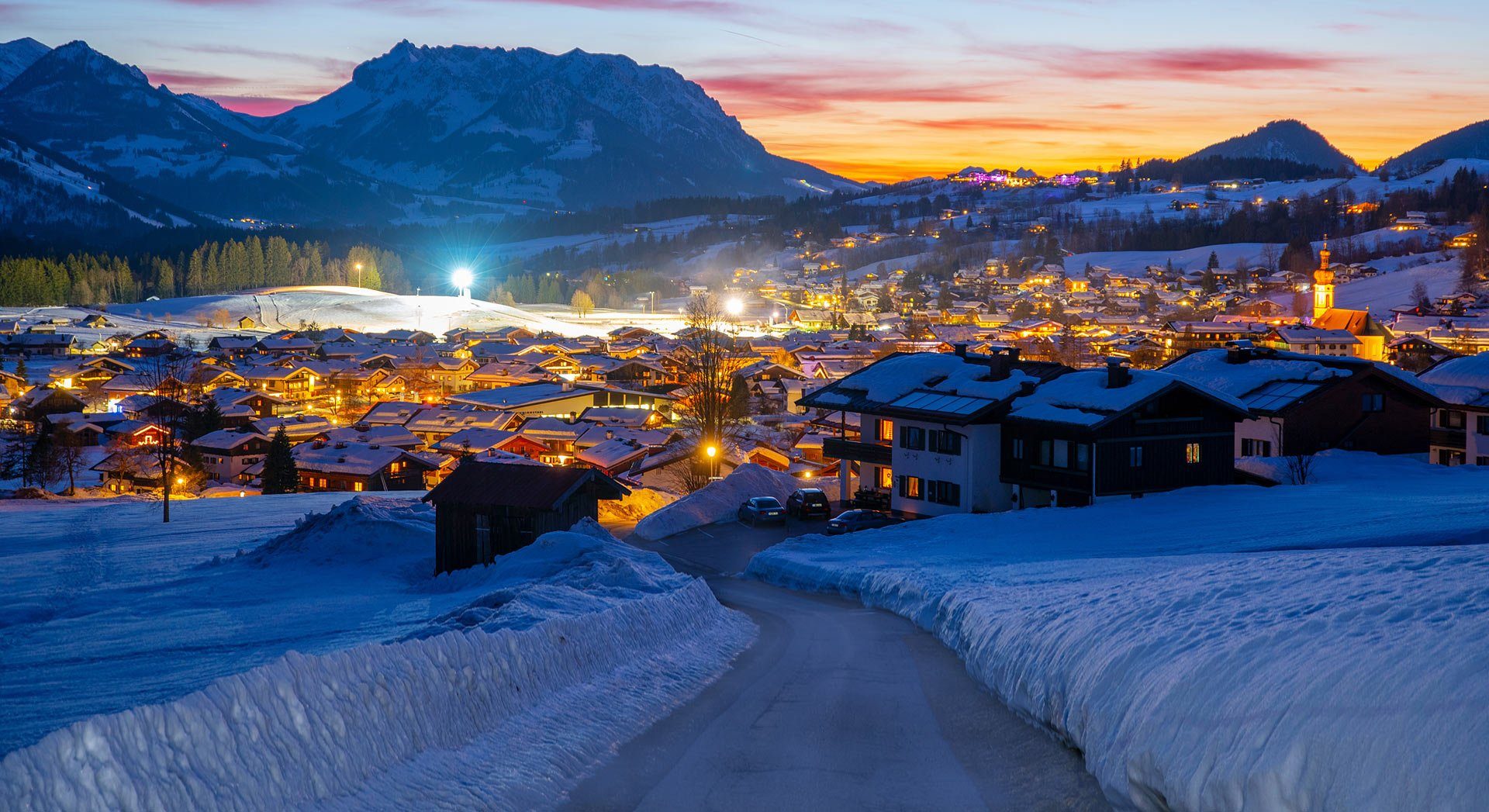 Winterliches Reit im Winkl in den Chiemgauer Alpen